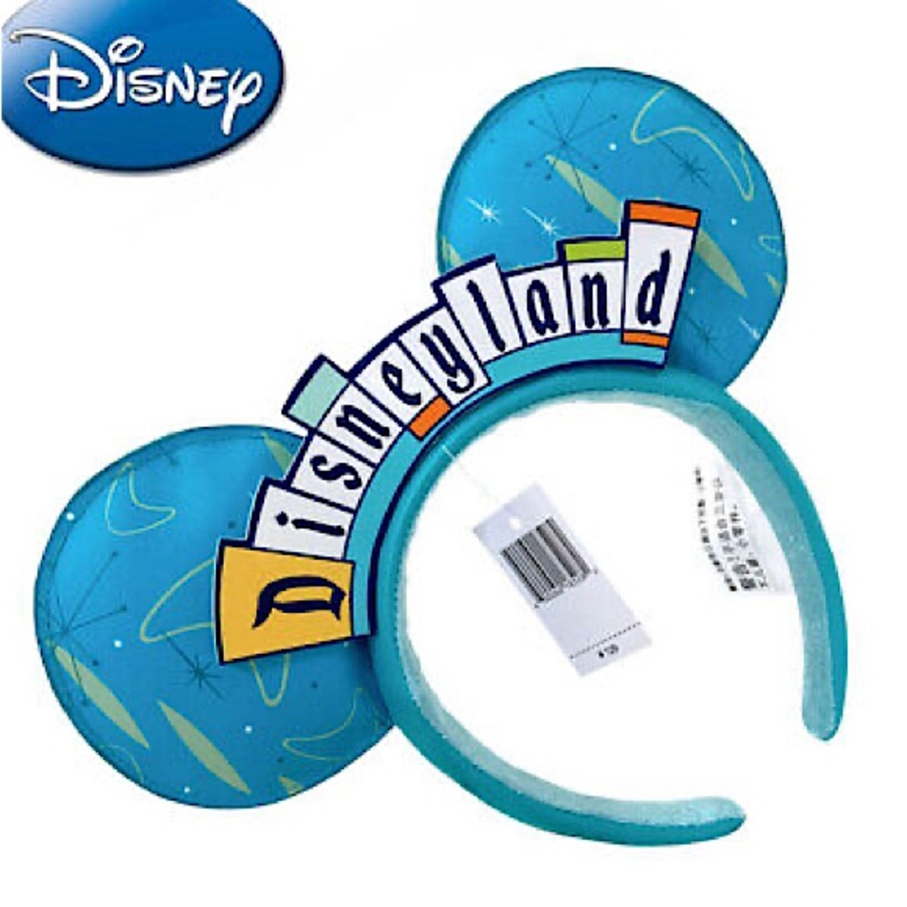 Disney Mouse Making Magic teal Disneyland Parks Retro Ears Sign, NWT